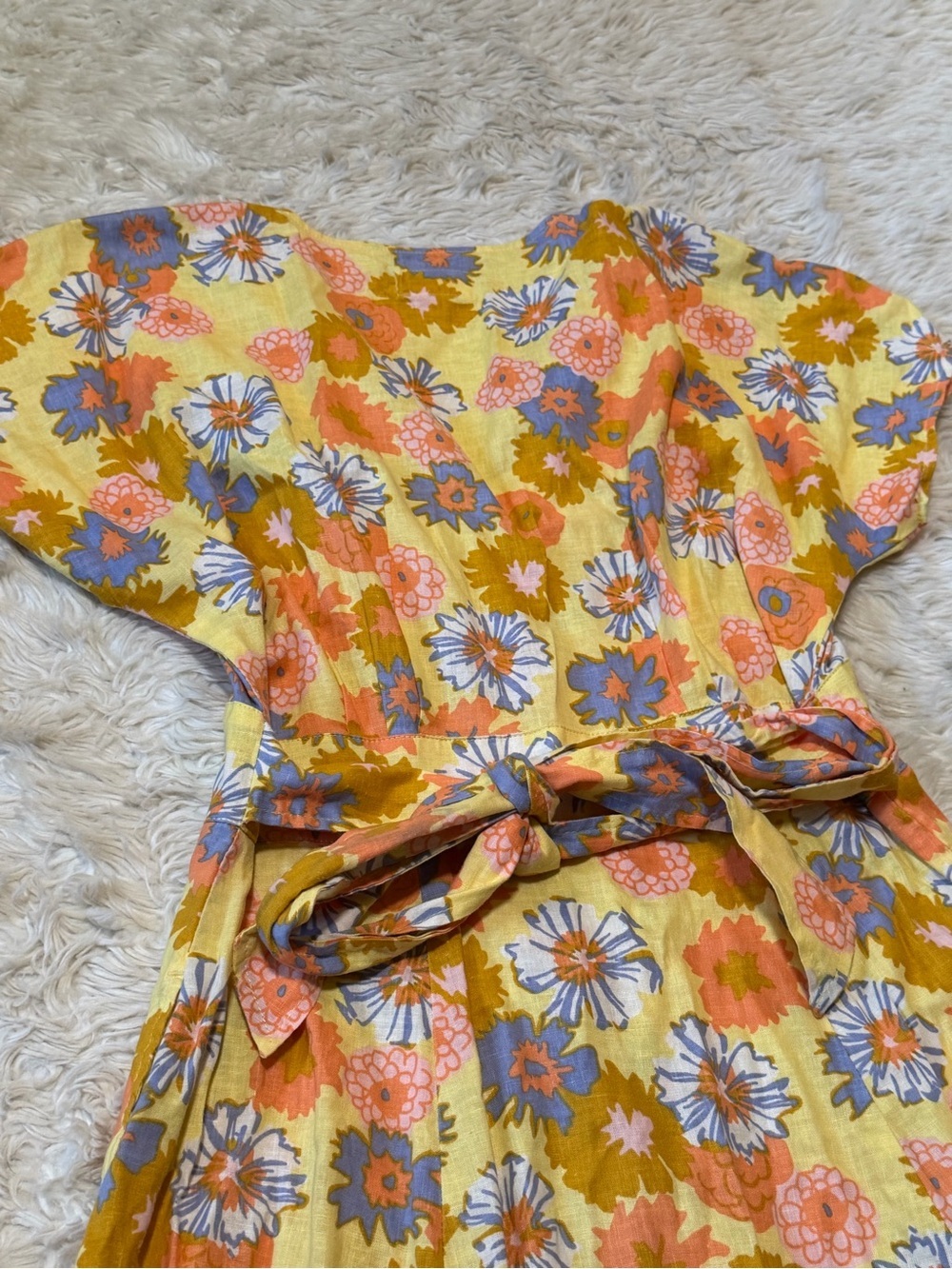 Marine Layer Camila Mini Dress in Yellow Floral Print - Size Small - Picture 5 of 8